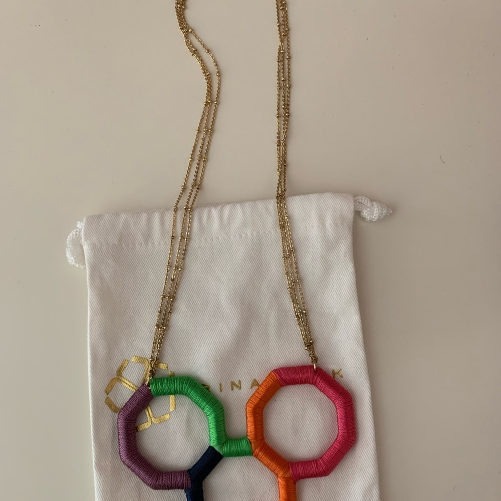 Trina Turk Hexagon Multicolor Necklace - Picture 2 of 3